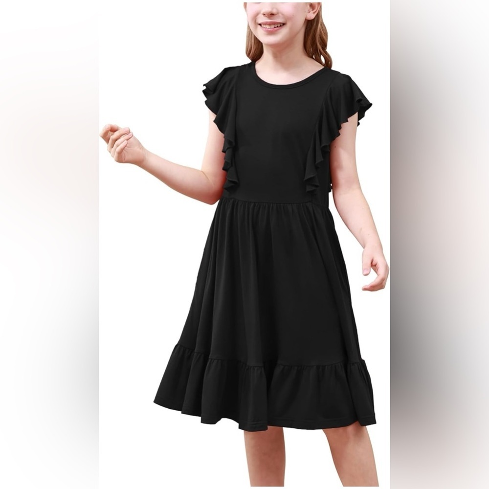 NWT Gorlya Girls Dress 7Y-8Y Black